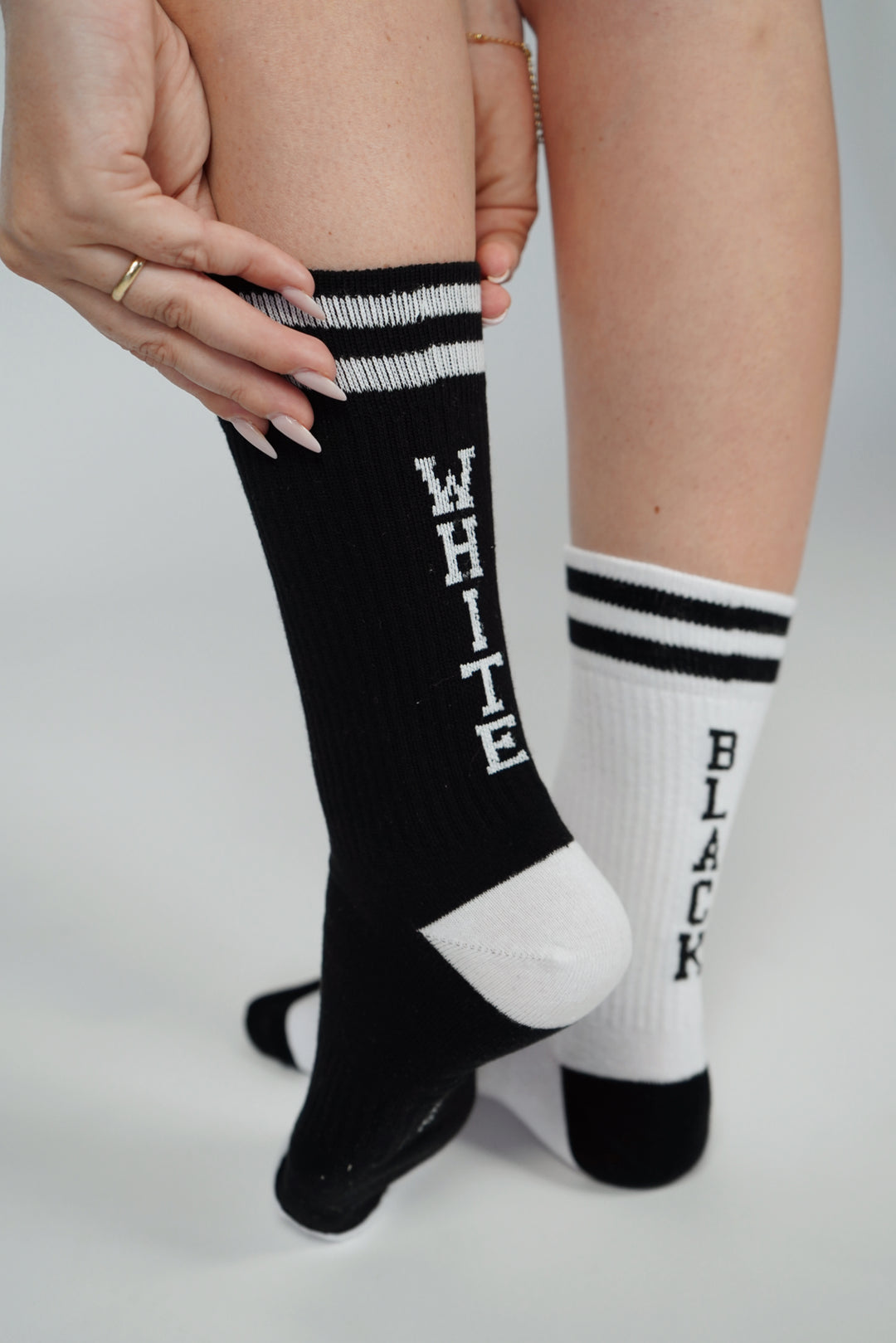 Crew Socks 'BLACK&WHITE' 1-6 Paar Unisex Black & White Edition Tennissocken