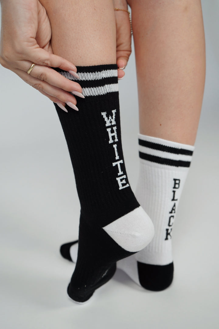 Crew Socks 'BLACK&WHITE' 1-6 Paar Unisex Black & White Edition Tennissocken