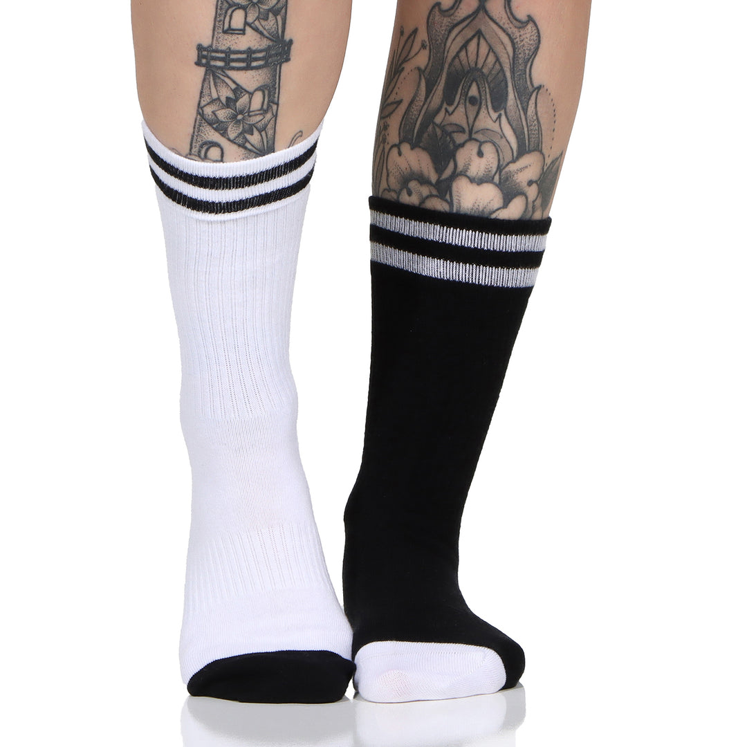 Crew Socks 'BLACK&WHITE' 1-6 Paar Unisex Black & White Edition Tennissocken
