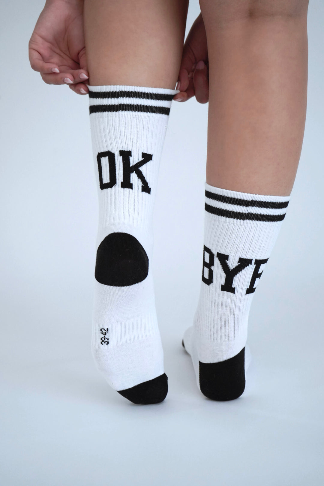 Crew Socks 'OK BYE' 1-6 Paar Unisex Tennissocken