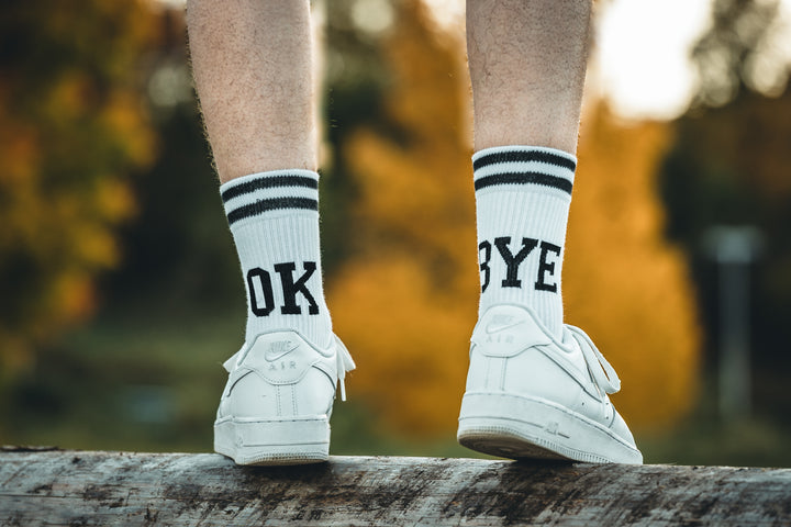 Crew Socks 'OK BYE' 2-4 Paar Unisex Tennissocken