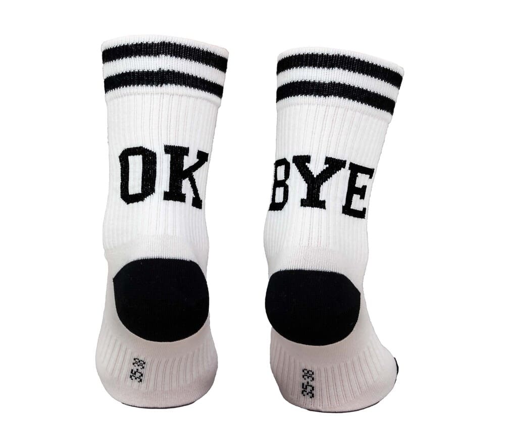 Crew Socks 'OK BYE' 2-4 Paar Unisex Tennissocken