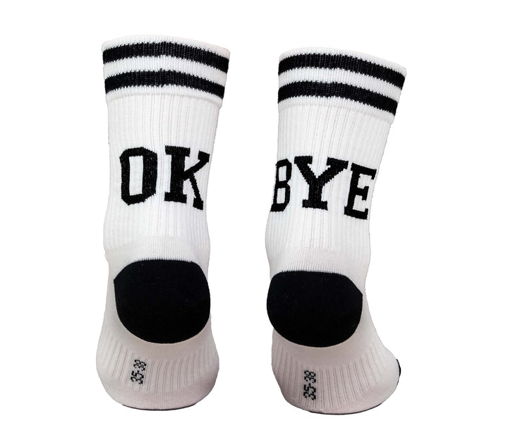 Crew Socks 'OK BYE' 1-6 Paar Unisex Tennissocken